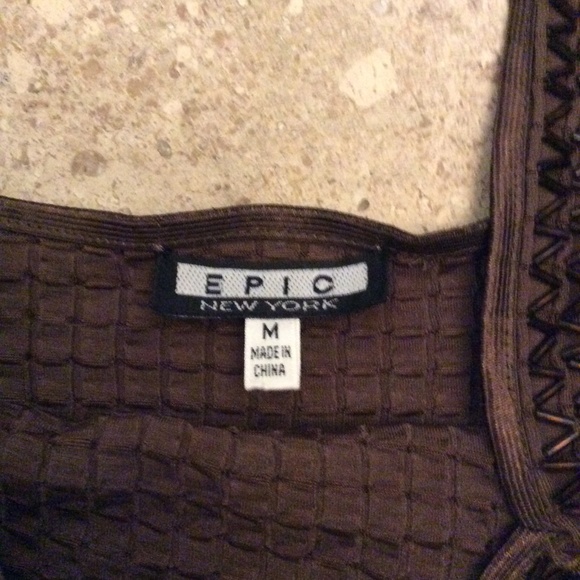 Epic New York beaded tank, copper/brown size Medium - Picture 3 of 3
